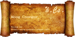 Woog Csongor névjegykártya